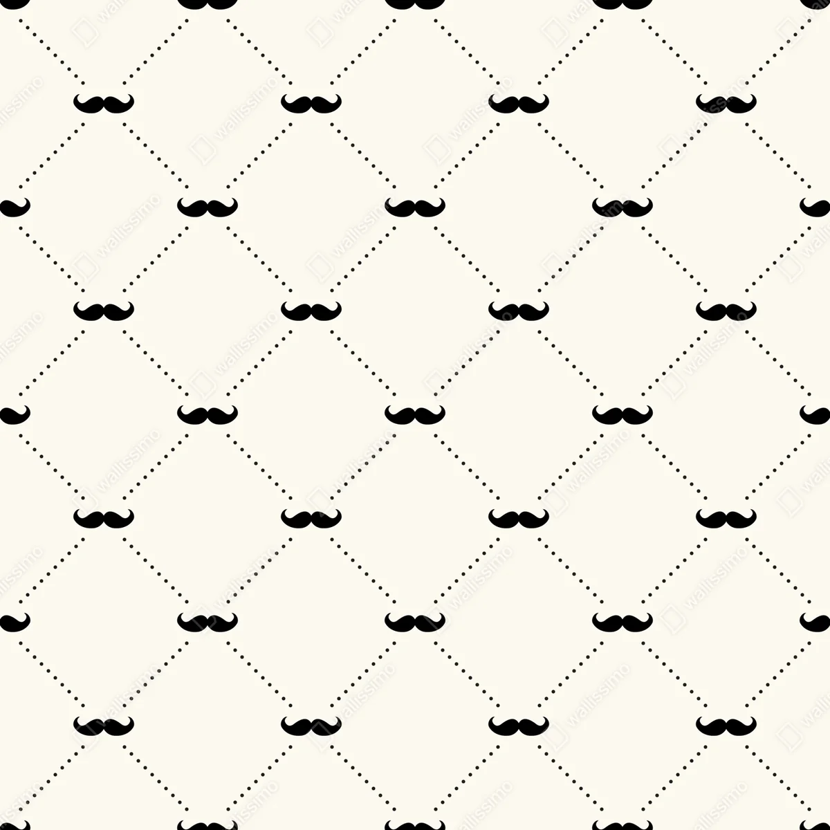 Fototapeta zabawny wzór z wąsami Fototapeta zabawny wzór z wąsami