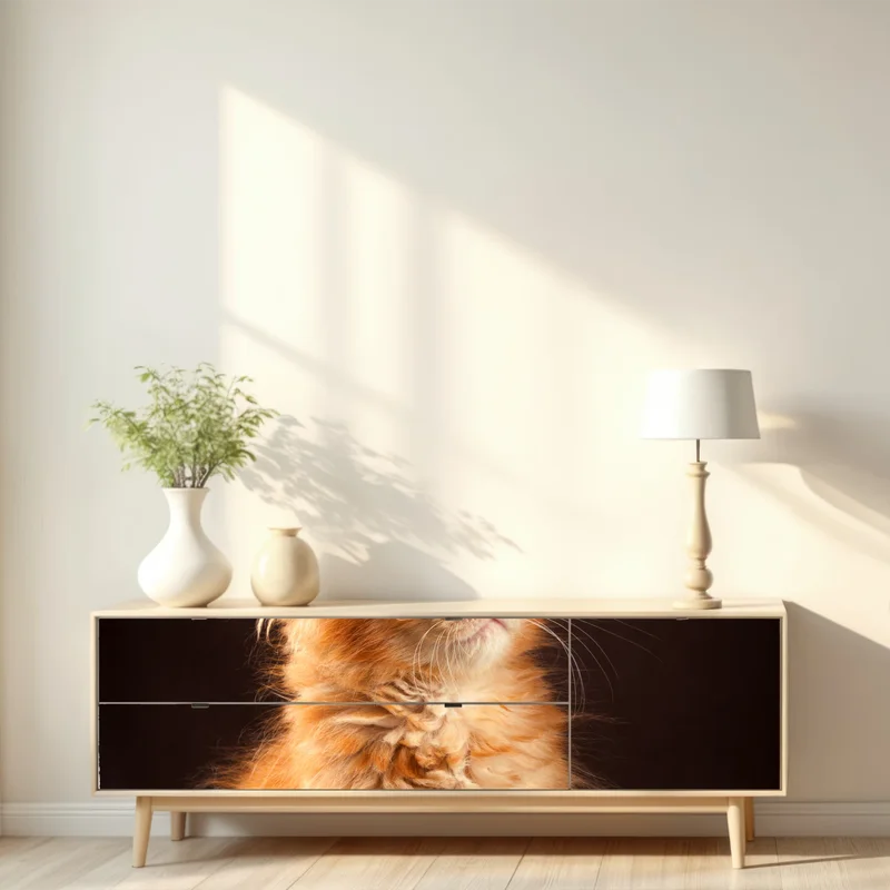 Repositionierbarer Aufkleber niedliches rotes kätzchenportrait Repositionierbarer Aufkleber niedliches rotes kätzchenportrait