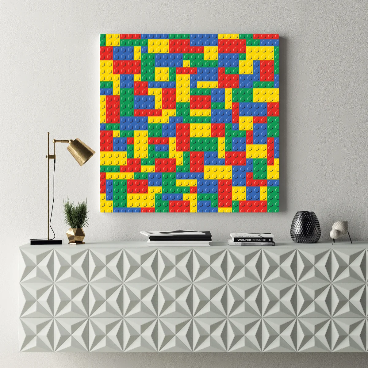 Leinwandbild buntes bausteinmuster Leinwandbild buntes bausteinmuster