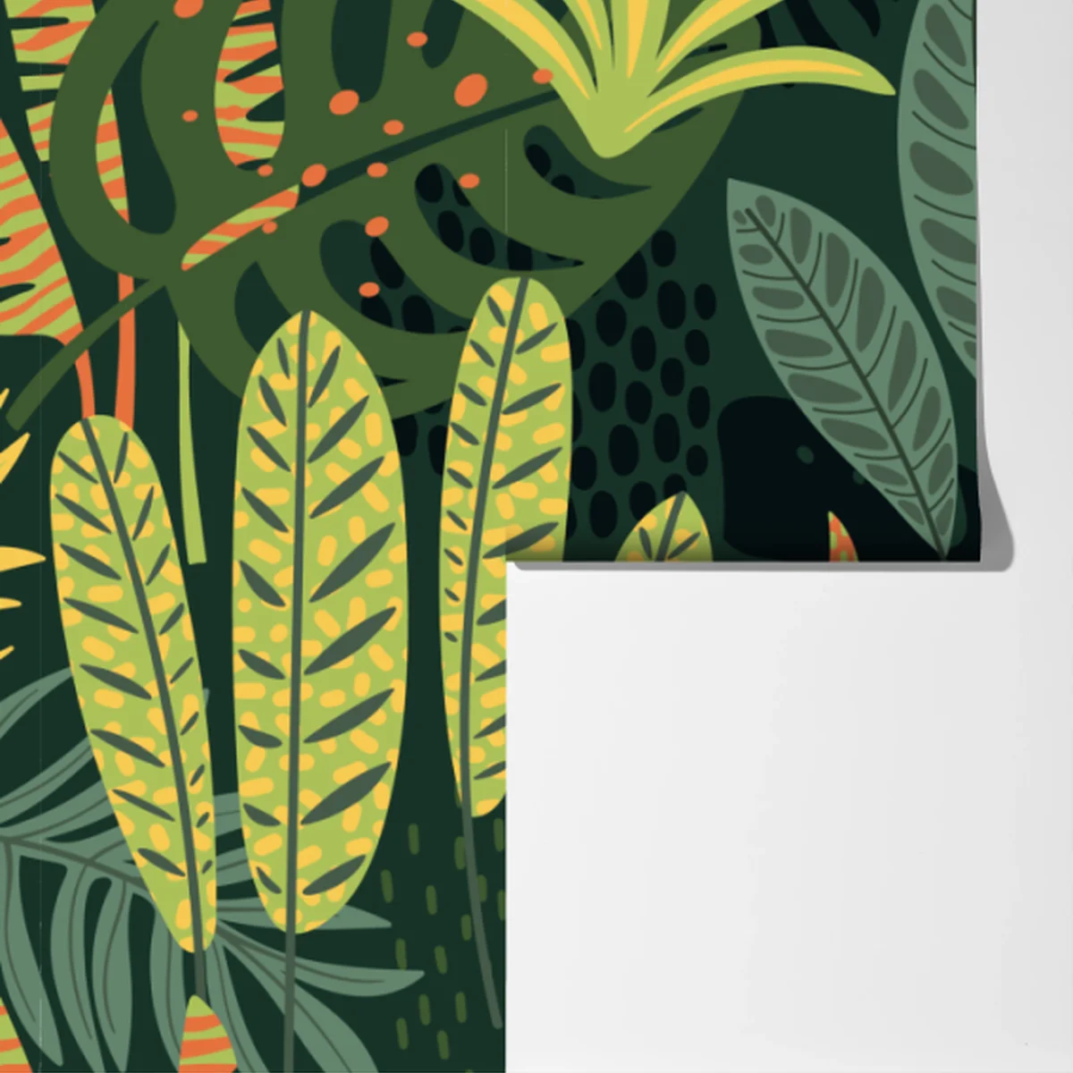 Fototapete botanisches blattmuster im dschungelstil Fototapete botanisches blattmuster im dschungelstil