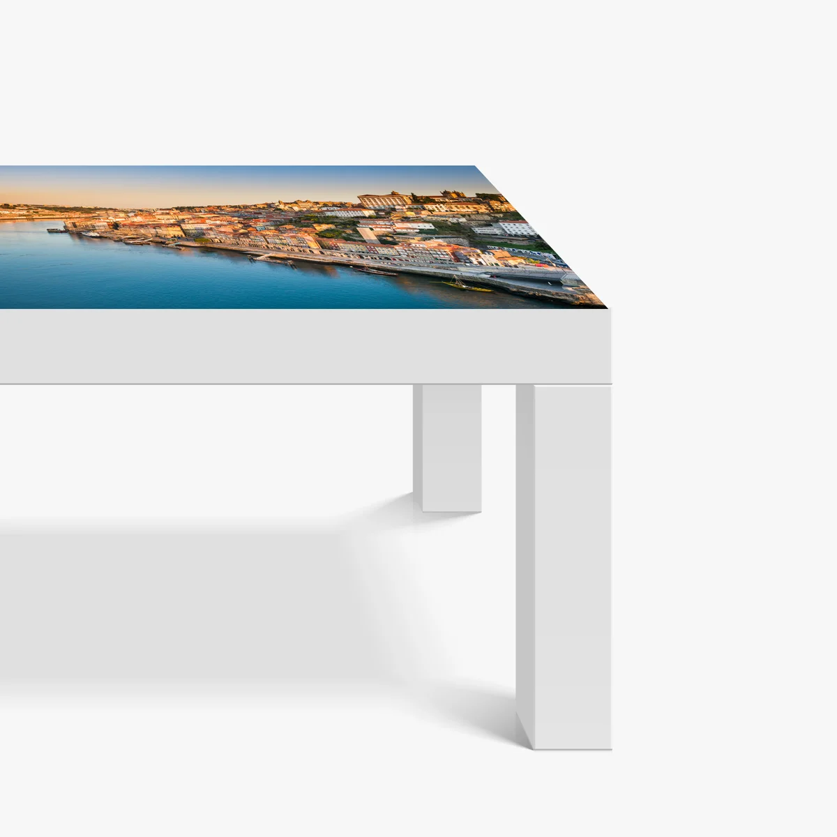 Tischaufkleber und Schreibtischaufkleber sonnige Porto ufer-skyline im goldenen licht Tischaufkleber und Schreibtischaufkleber sonnige Porto ufer-skyline im goldenen licht