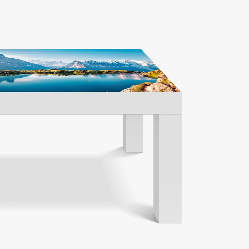 Tischaufkleber und Schreibtischaufkleber Lac Blanc mit Blick auf Mont Blanc Tischaufkleber und Schreibtischaufkleber Lac Blanc mit Blick auf Mont Blanc