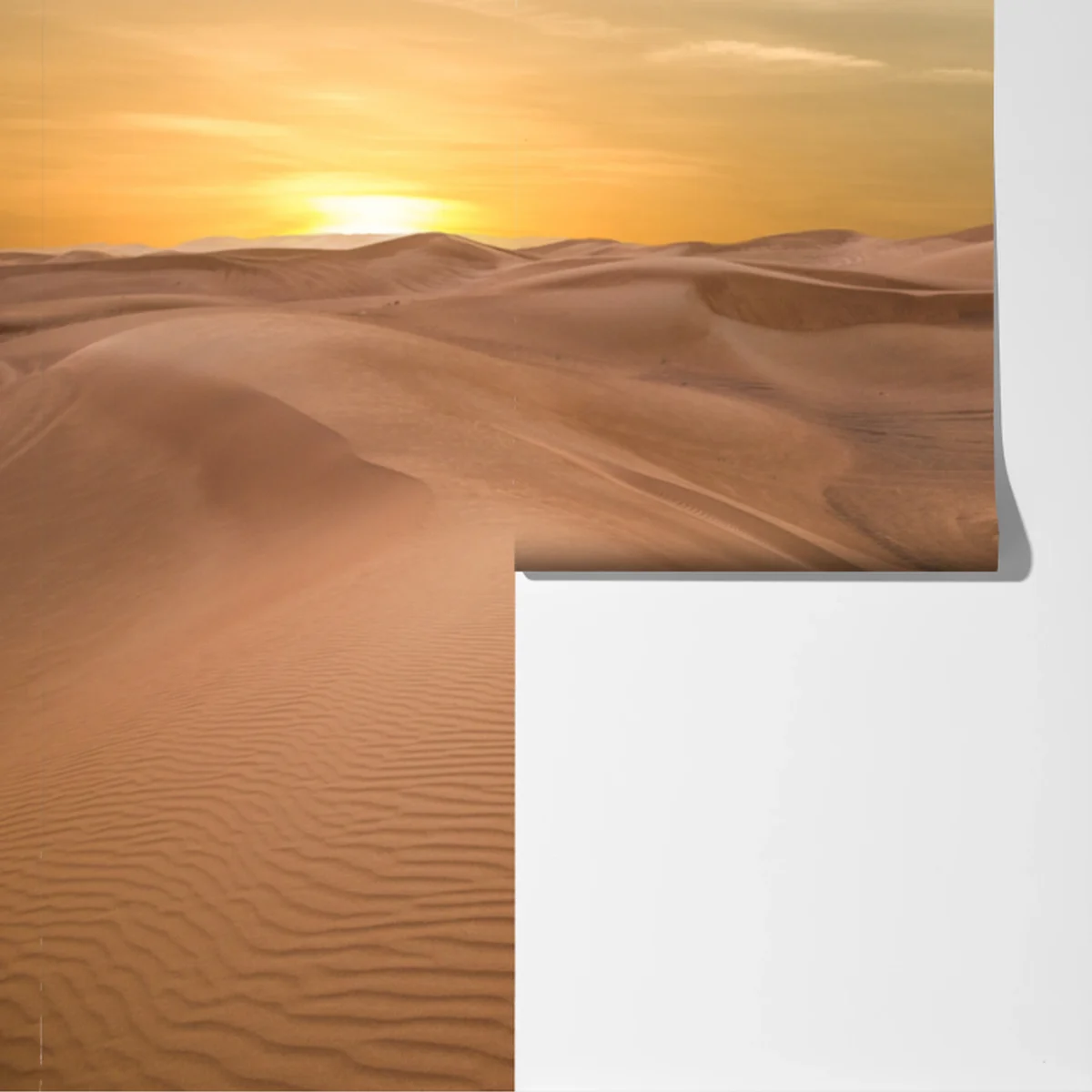 Fototapete sonnenuntergang über der wüste VAE Fototapete sonnenuntergang über der wüste VAE