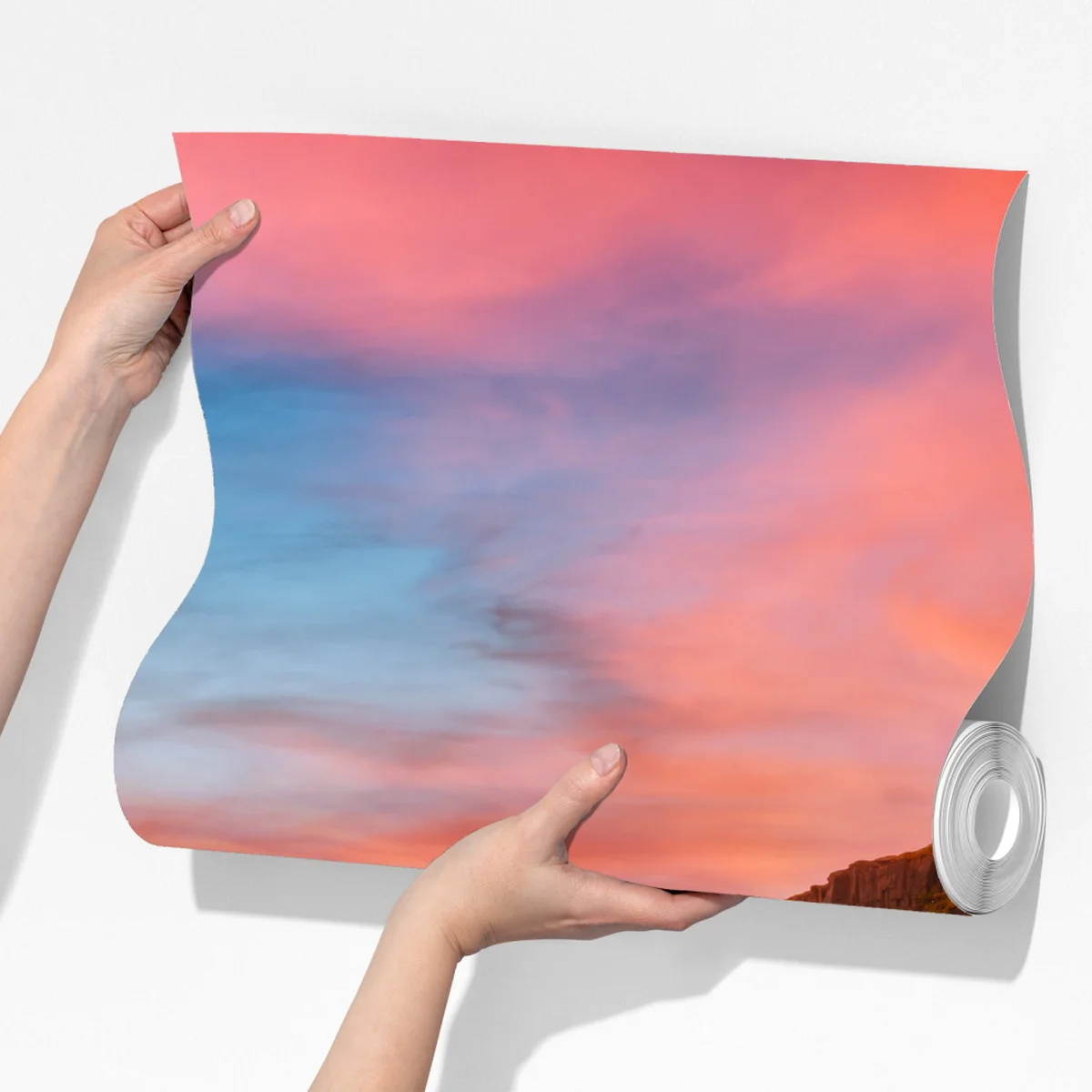 Fototapete wasserfall Seljalandsfoss bei sonnenuntergang Fototapete wasserfall Seljalandsfoss bei sonnenuntergang