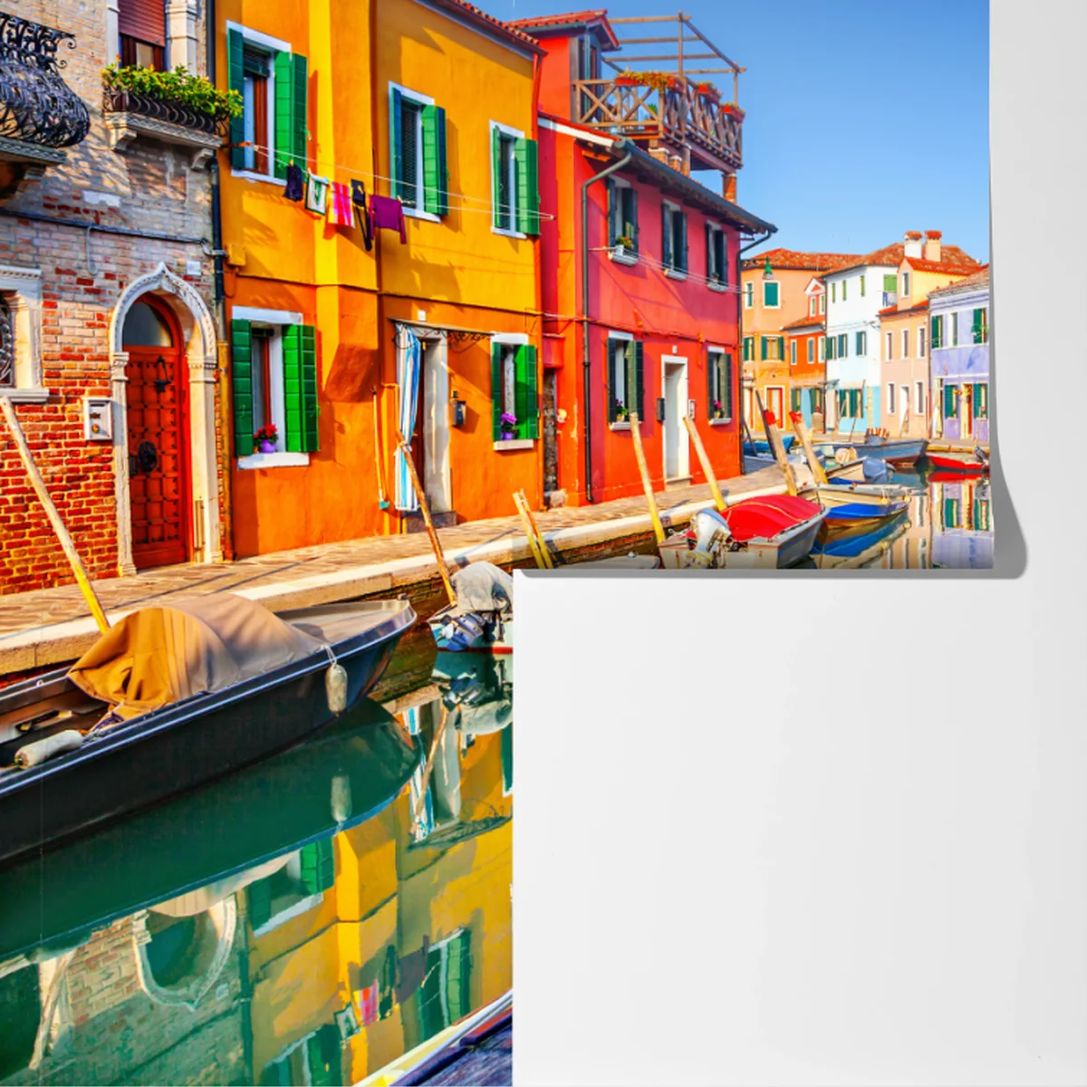 Fototapete bunte kanalhäuser in Burano Fototapete bunte kanalhäuser in Burano