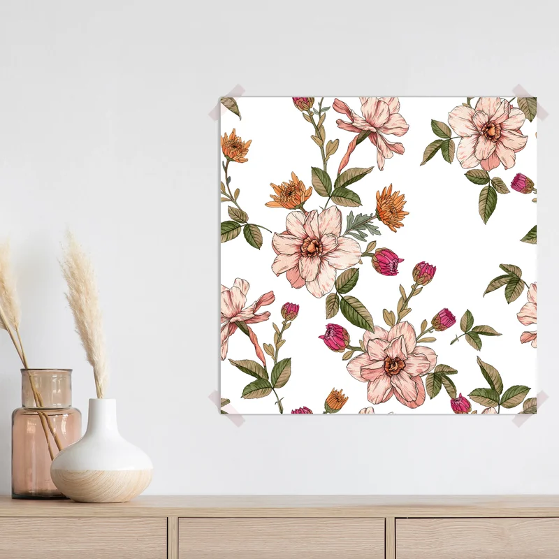 Poster zartes vintage rosenmuster • Poster bei Wallnifity® Poster zartes vintage rosenmuster • Poster bei Wallnifity®