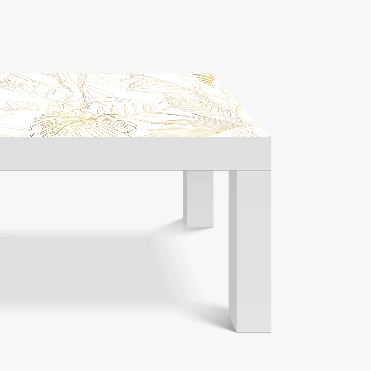 Tischaufkleber und Schreibtischaufkleber goldene tropische blätter line art Tischaufkleber und Schreibtischaufkleber goldene tropische blätter line art