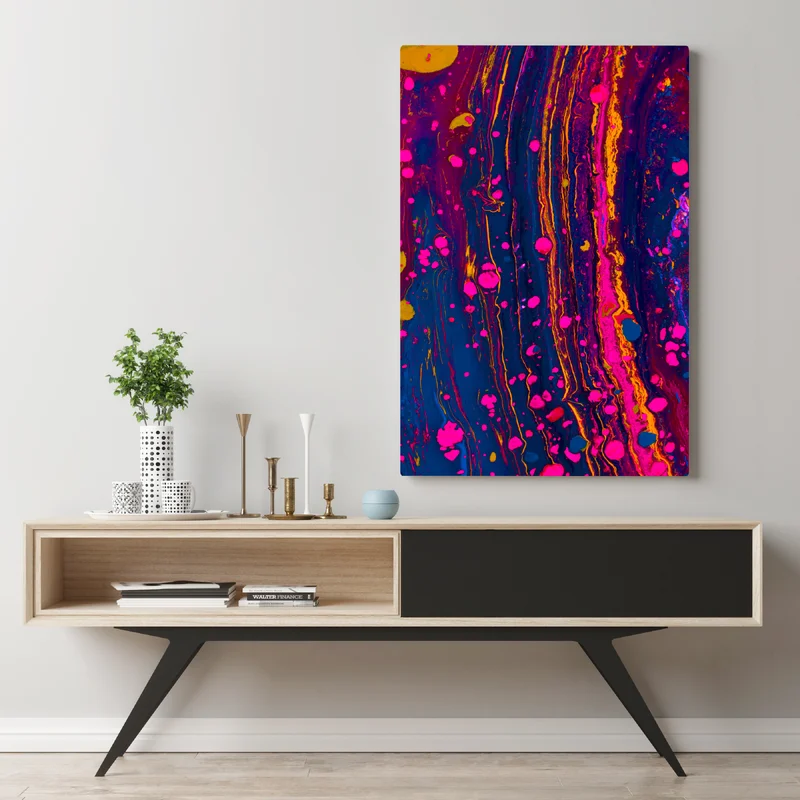 Leinwandbild neon marmorierte abstrakte wandgrafik Leinwandbild neon marmorierte abstrakte wandgrafik