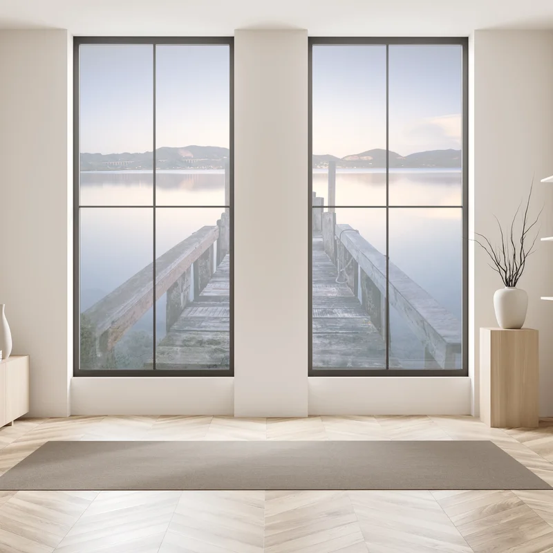 Fensteraufkleber hölzerner steg bei Versilia Massaciuccoli, Toskana Fensteraufkleber hölzerner steg bei Versilia Massaciuccoli, Toskana