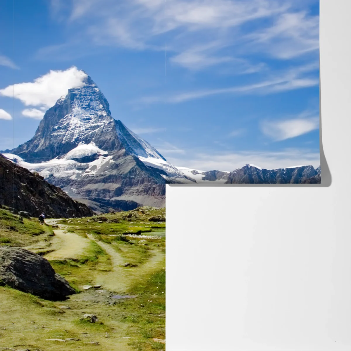 Fototapete alpensee mit bergspiegelung Fototapete alpensee mit bergspiegelung