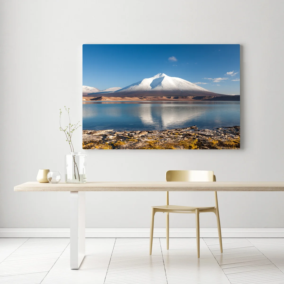 Leinwandbild Laguna Verde spiegelung in Atacama Leinwandbild Laguna Verde spiegelung in Atacama