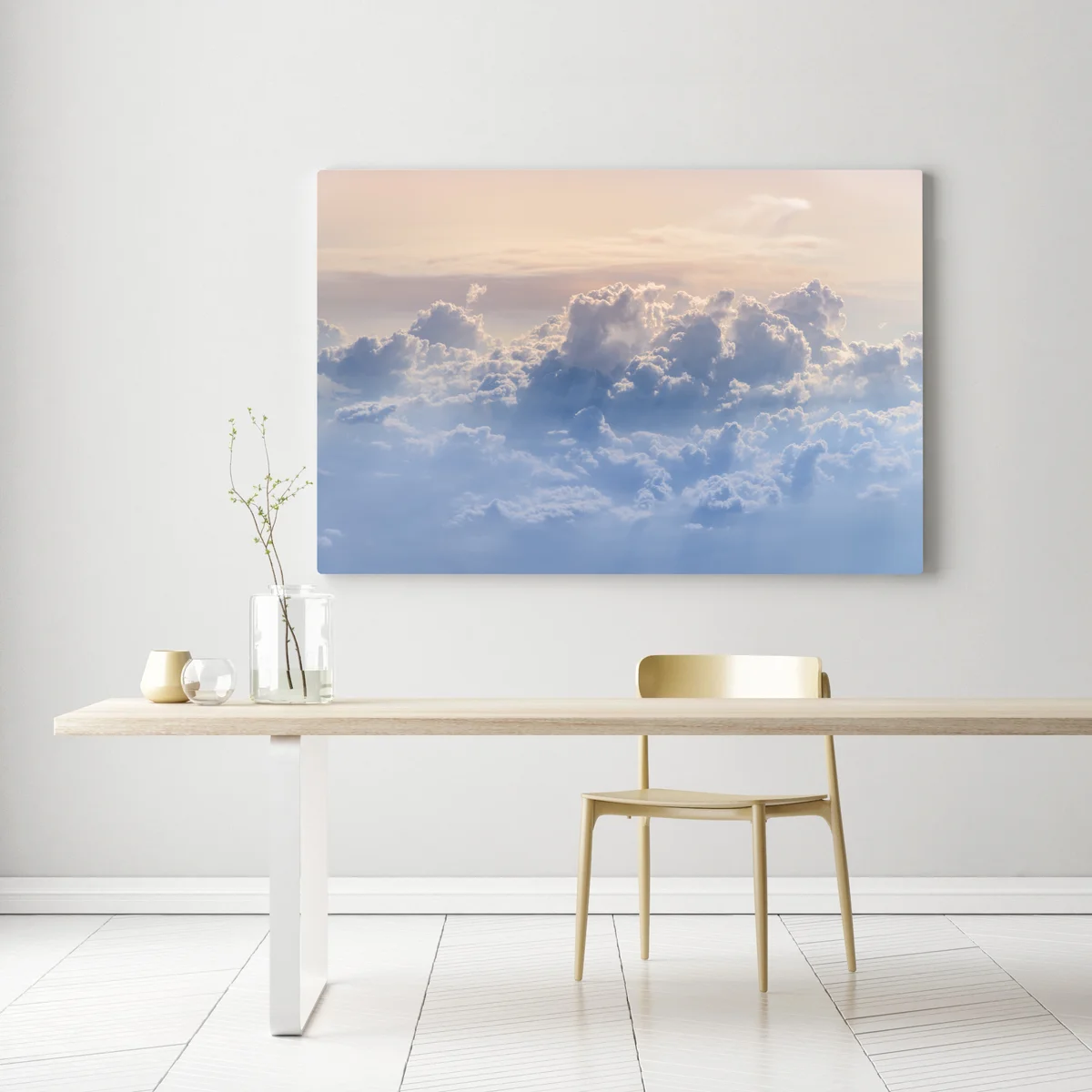 Leinwandbild sanfte wolken über dem blauen himmel Leinwandbild sanfte wolken über dem blauen himmel