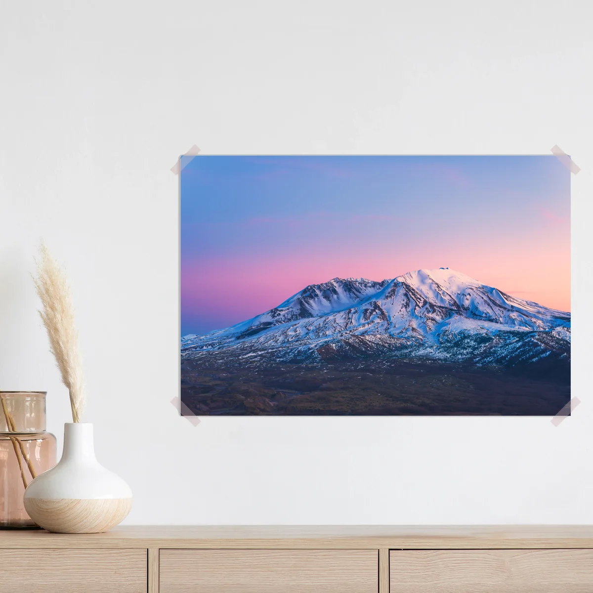 Poster sonnenuntergang über Mount St. Helens im winter Poster sonnenuntergang über Mount St. Helens im winter