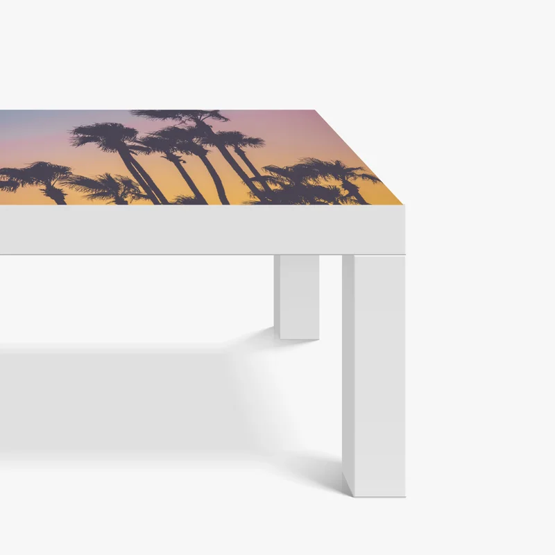 Tischaufkleber und Schreibtischaufkleber retro tropische palmen bei sonnenuntergang Tischaufkleber und Schreibtischaufkleber retro tropische palmen bei sonnenuntergang