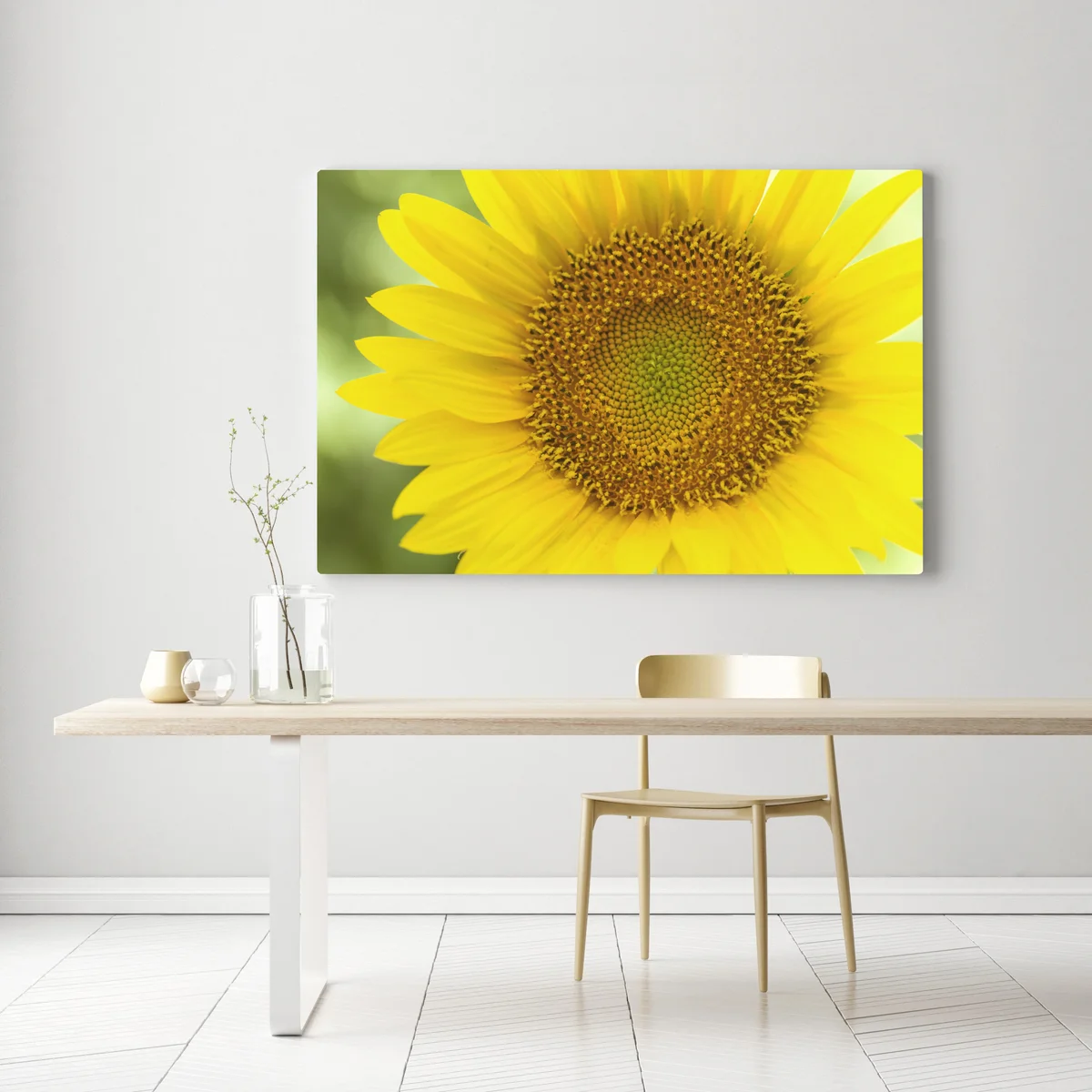 Leinwandbild leuchtende nahaufnahme sonnenblume Leinwandbild leuchtende nahaufnahme sonnenblume