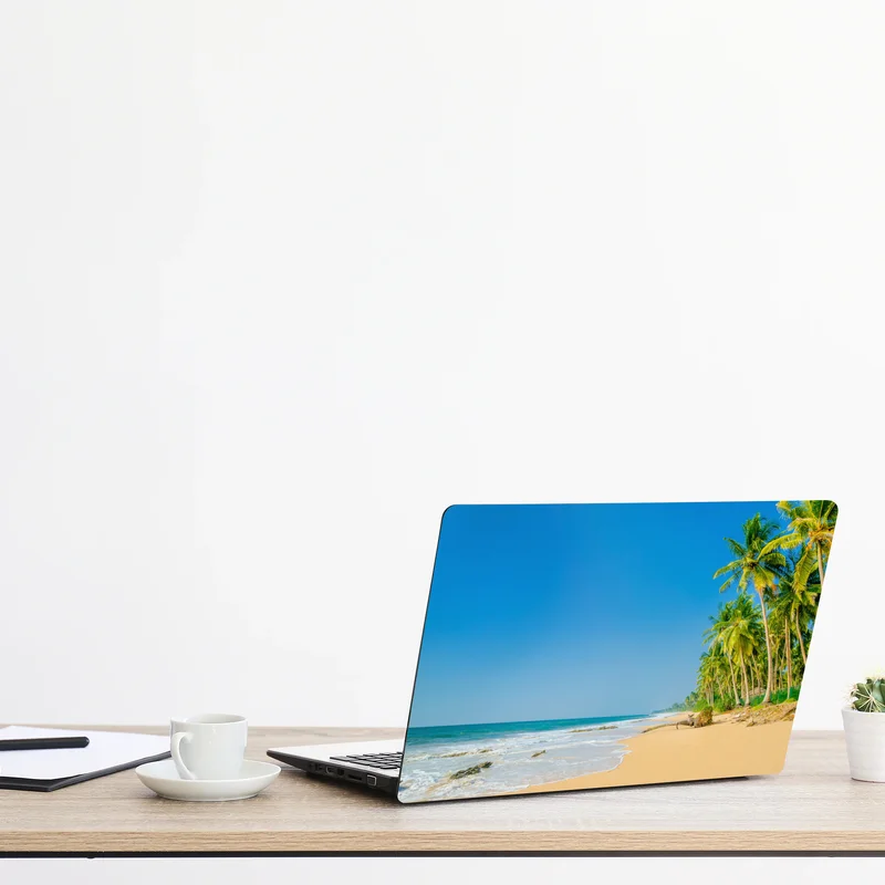 Laptop-Aufkleber tropischer palmenstrand Laptop-Aufkleber tropischer palmenstrand