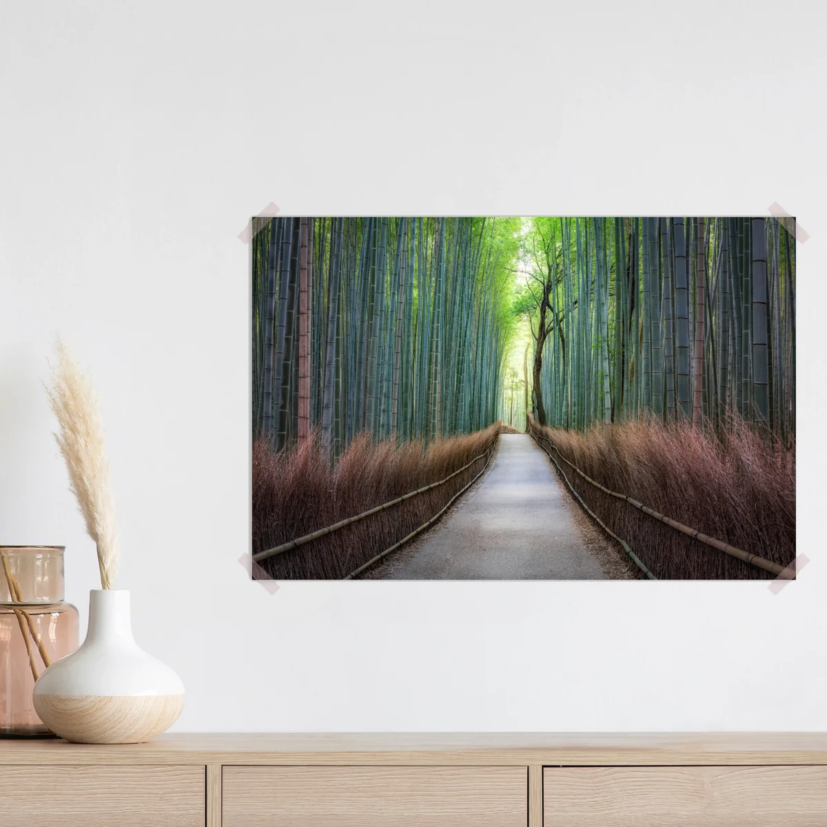 Poster ruhiger bambuswaldweg Poster ruhiger bambuswaldweg
