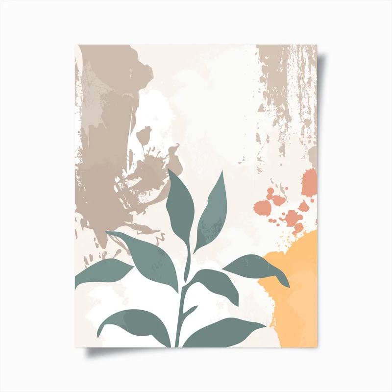 Poster zarter botanischer blattdruck • Poster bei Wallnifity® Poster zarter botanischer blattdruck • Poster bei Wallnifity®
