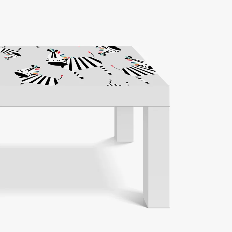 Tischaufkleber und Schreibtischaufkleber verspieltes zebramuster mit streifen