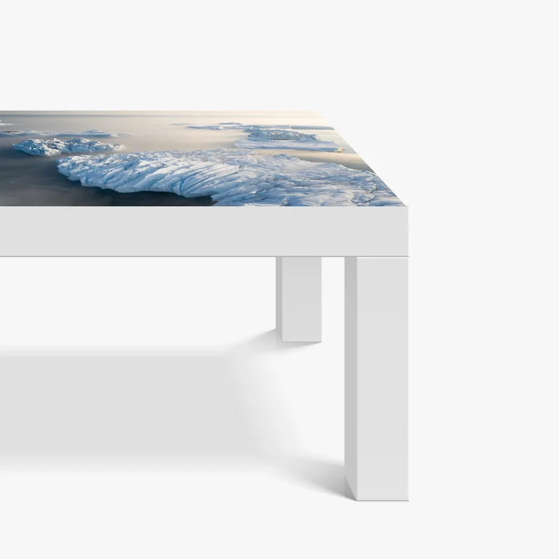 Tischaufkleber und Schreibtischaufkleber nebelige eisberglandschaft