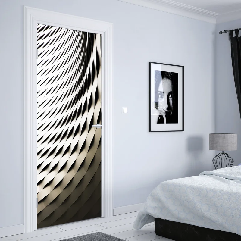 Türaufkleber modernes geometrisches architekturmuster