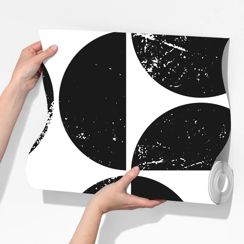 Fototapete schwarzes geometrisches kreismuster Fototapete schwarzes geometrisches kreismuster