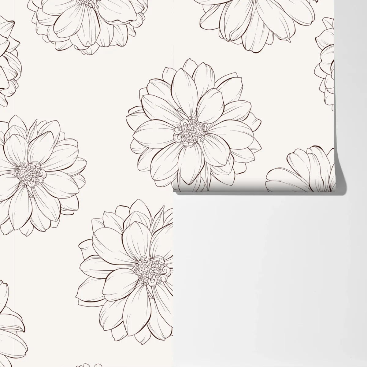 Fototapete zartes blumenmuster in beige Fototapete zartes blumenmuster in beige