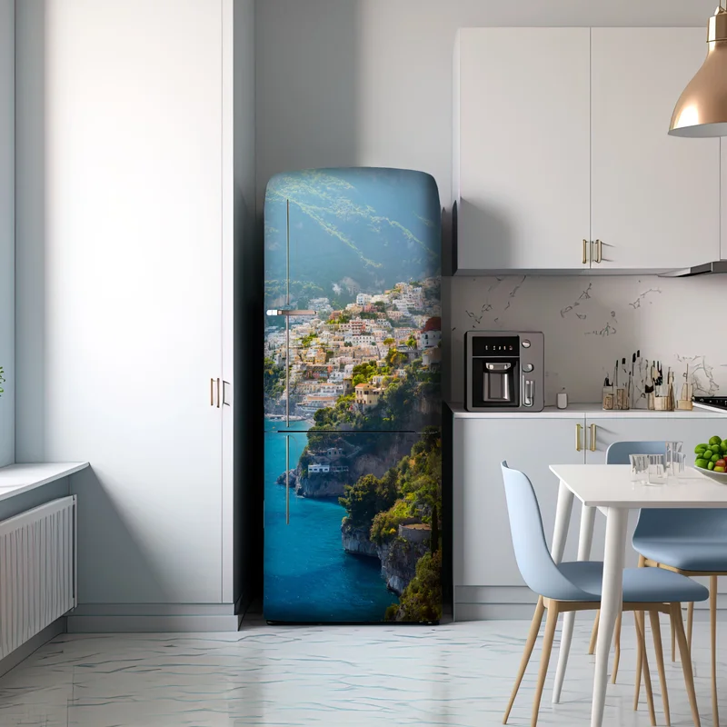 Kühlschrankaufkleber Positano küstenpanorama an der klippe