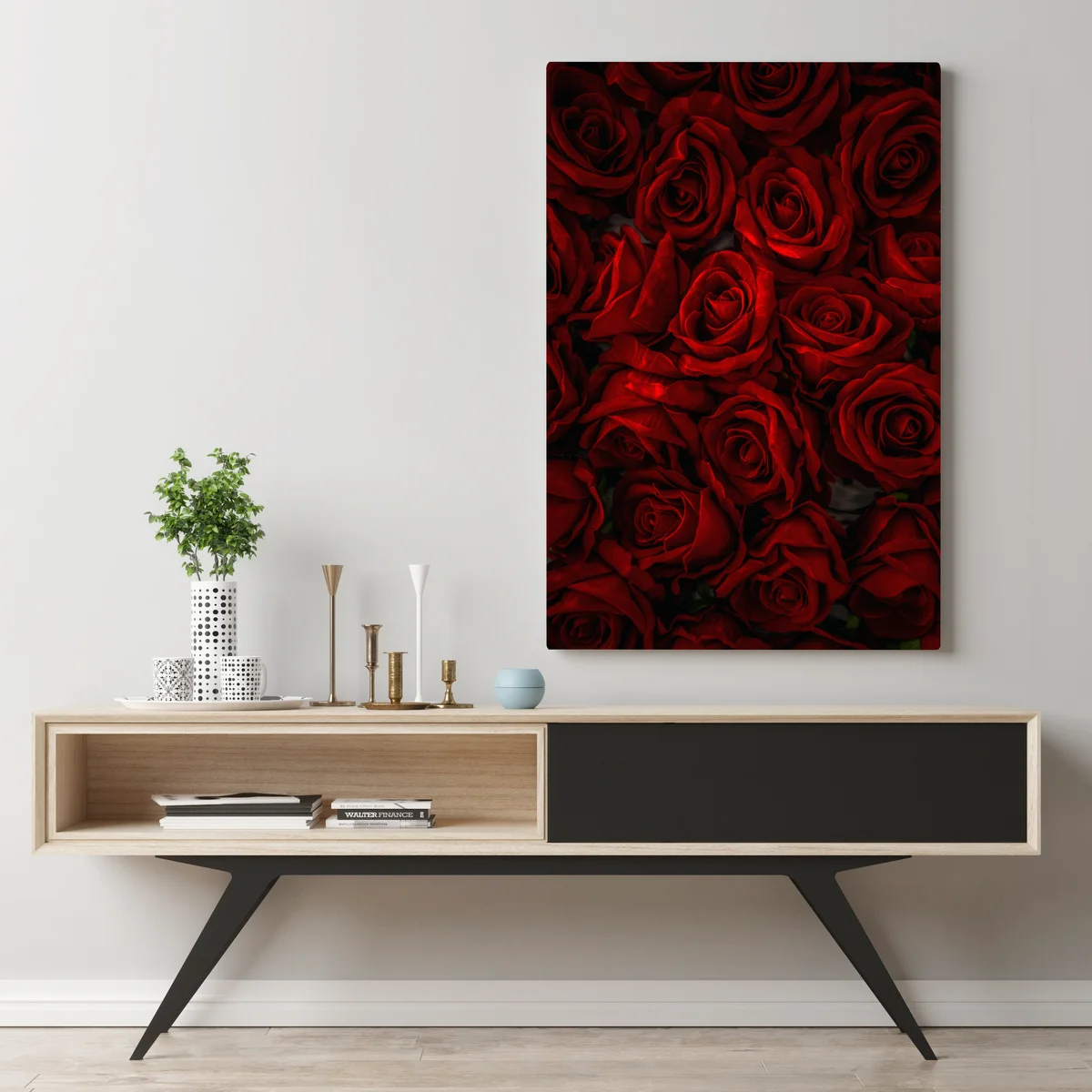 Leinwandbild intensive rote rosen nahaufnahme Leinwandbild intensive rote rosen nahaufnahme