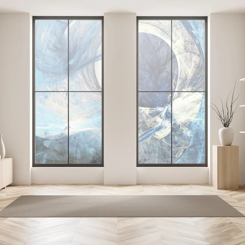 Fensteraufkleber blauer fraktalwirbel