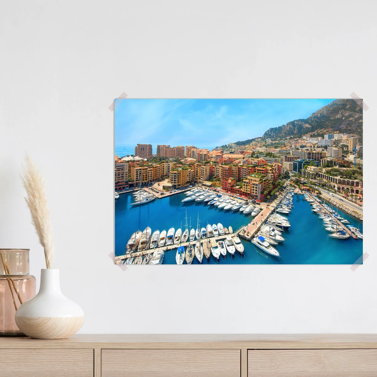 Poster sonnige marina und küstenstadt Poster sonnige marina und küstenstadt