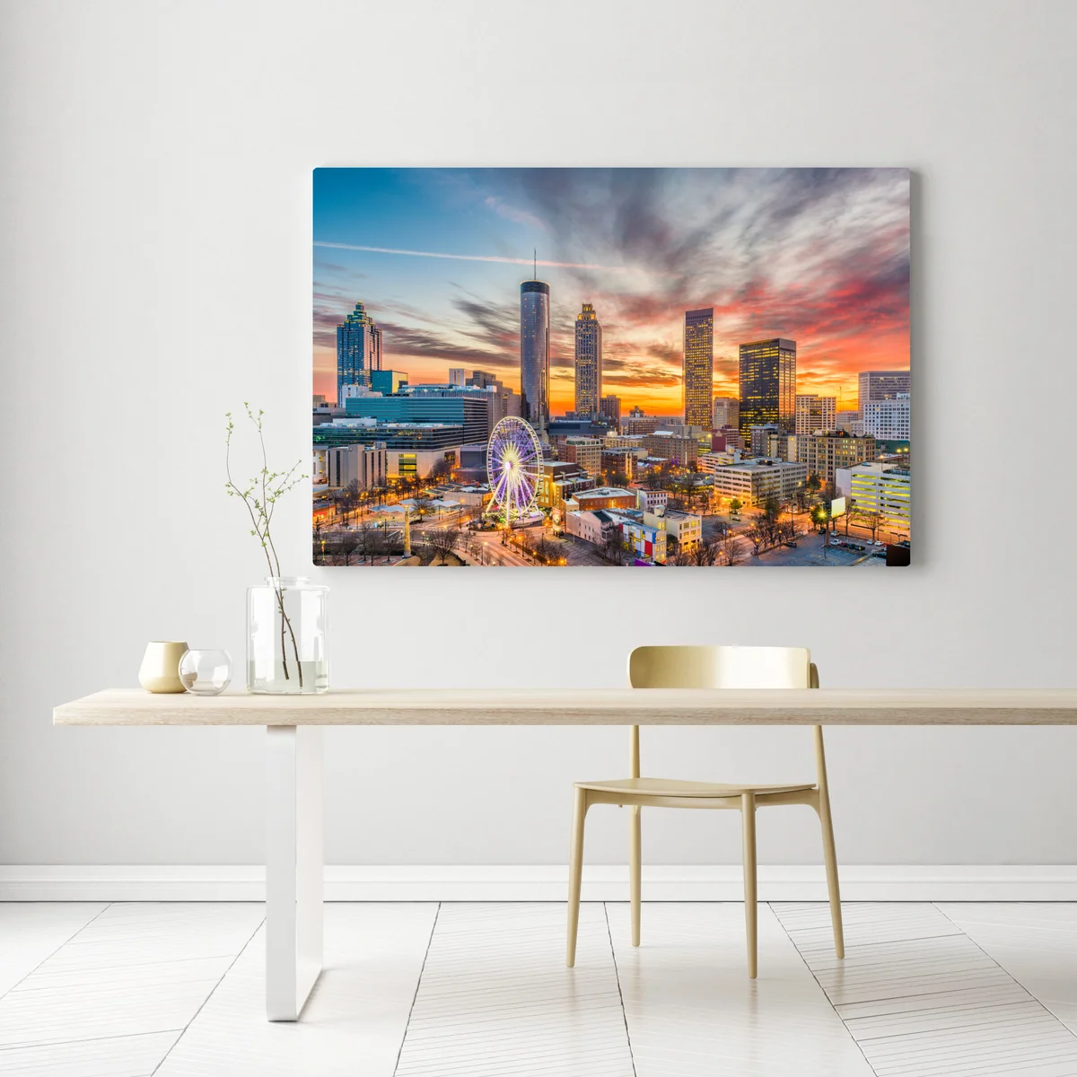 Leinwandbild Atlanta skyline bei sonnenuntergang • Leinwandbilder bei Wallnifity® Leinwandbild Atlanta skyline bei sonnenuntergang • Leinwandbilder bei Wallnifity®