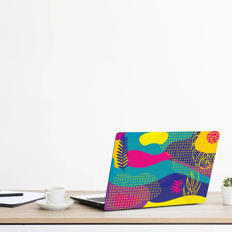 Naklejka na laptopa żywy abstrakcyjny wzór tropikalny