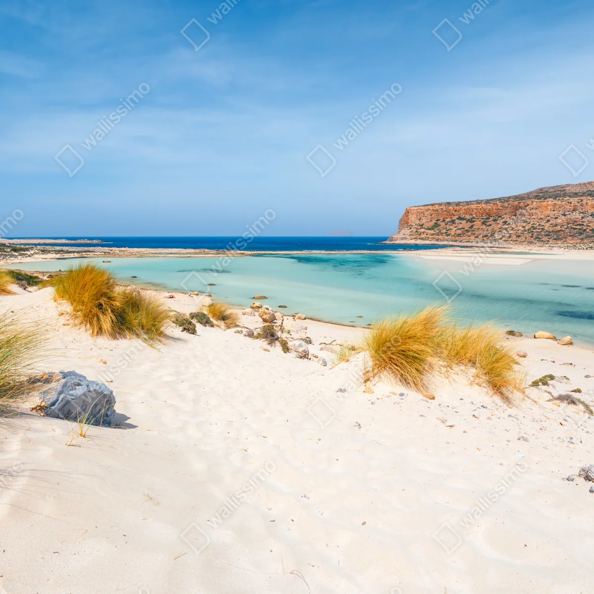 Repositionierbarer Aufkleber lagune Balos, Kreta: türkisser traum Repositionierbarer Aufkleber lagune Balos, Kreta: türkisser traum