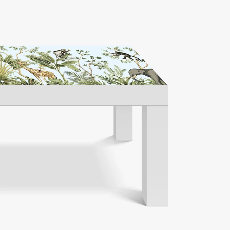 Tischaufkleber und Schreibtischaufkleber tropischer dschungel mit tieren