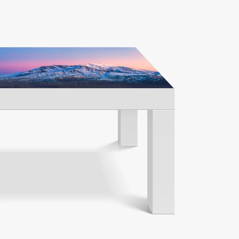 Tischaufkleber und Schreibtischaufkleber sonnenuntergang über Mount St. Helens im winter