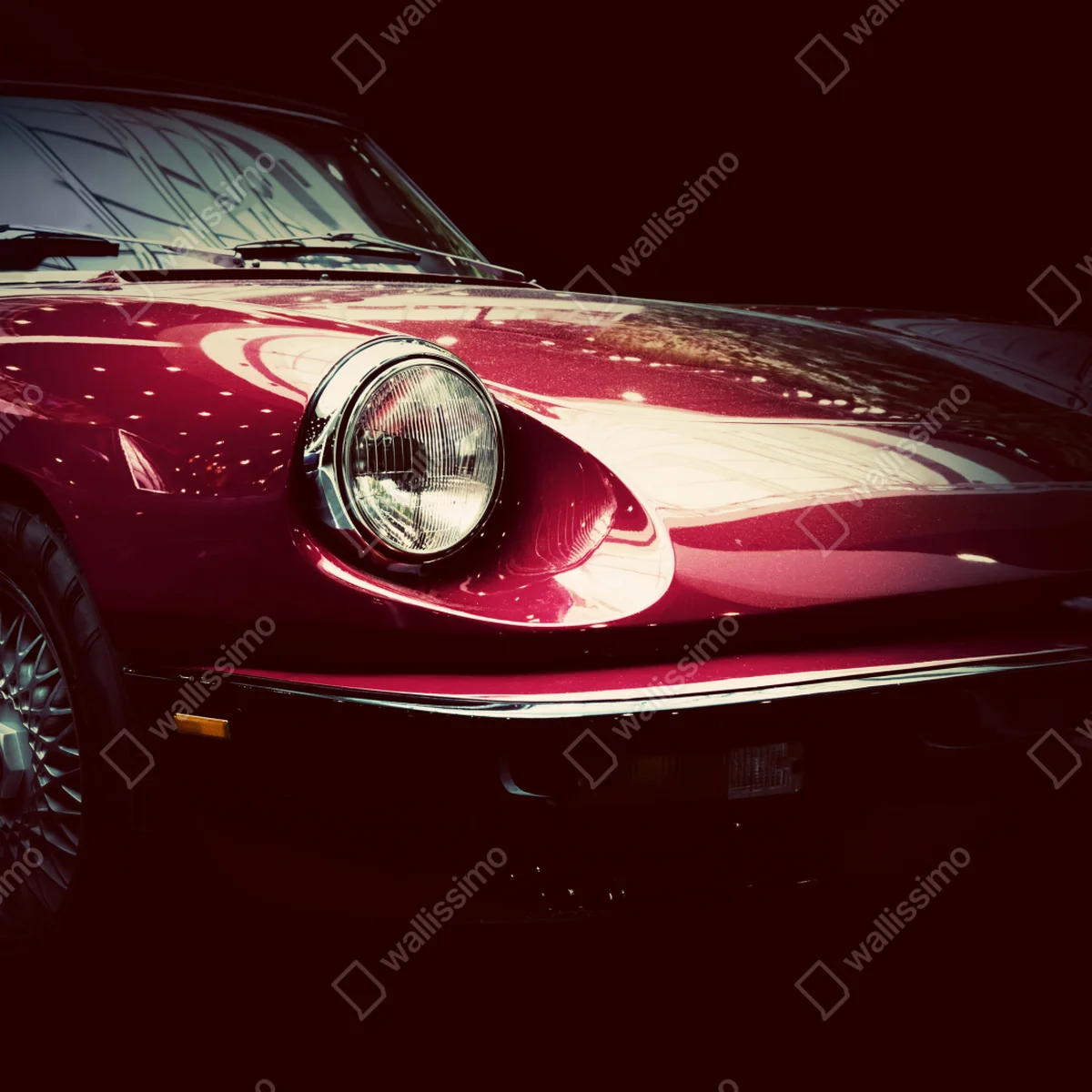 Tischaufkleber und Schreibtischaufkleber nahaufnahme eines klassischen roten sportwagens Tischaufkleber und Schreibtischaufkleber nahaufnahme eines klassischen roten sportwagens