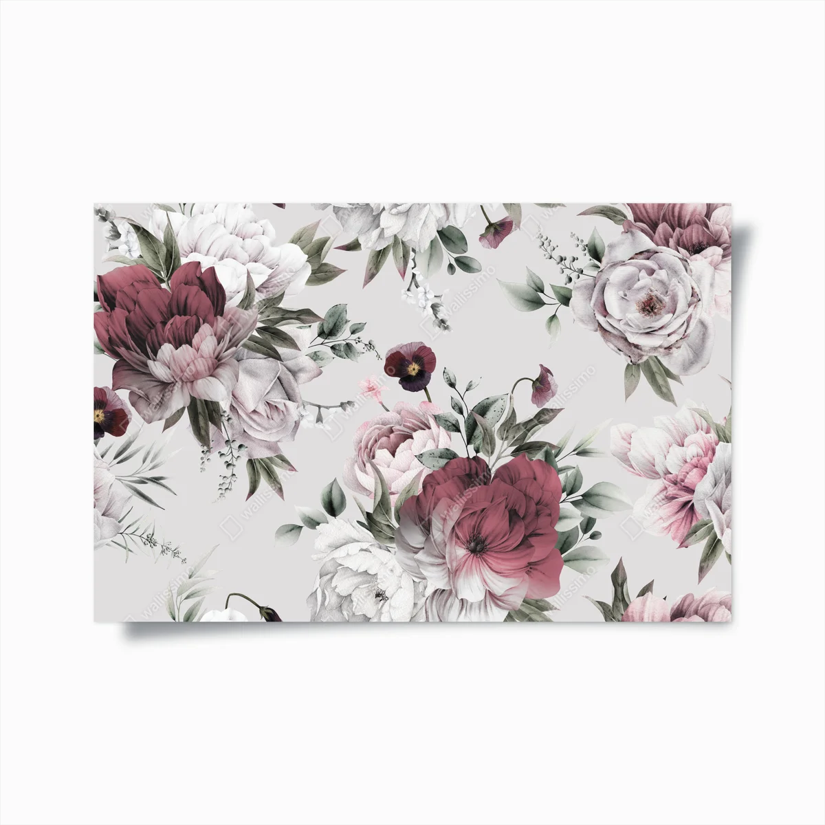 Poster zartes pfingstrosen-aquarellmuster • Poster bei Wallnifity® Poster zartes pfingstrosen-aquarellmuster • Poster bei Wallnifity®