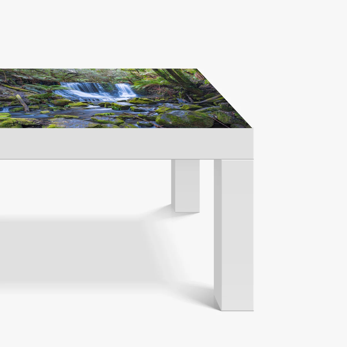 Tischaufkleber und Schreibtischaufkleber friedlicher waldwasserfall Tischaufkleber und Schreibtischaufkleber friedlicher waldwasserfall