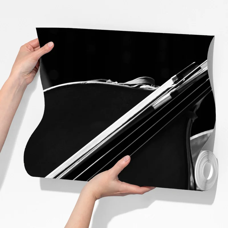 Fototapete monochrome kontrabässe im orchester Fototapete monochrome kontrabässe im orchester