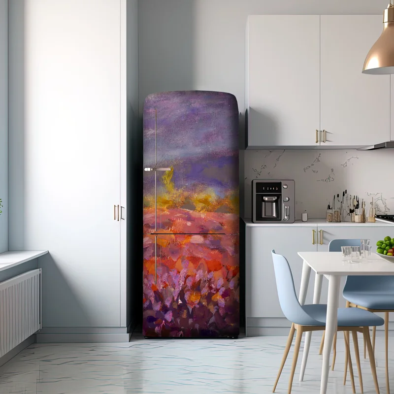 Kühlschrankaufkleber Provence lavendelfeld gemälde