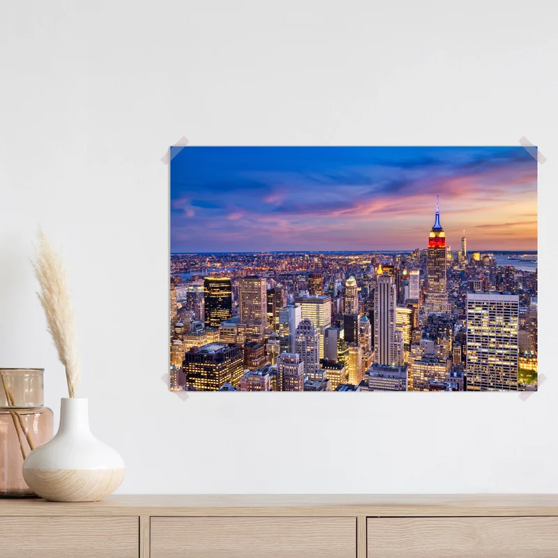 Poster New York skyline bei dämmerung Poster New York skyline bei dämmerung