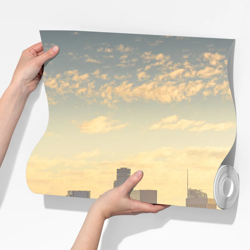 Fototapete goldene Los Angeles skyline mit palmen Fototapete goldene Los Angeles skyline mit palmen