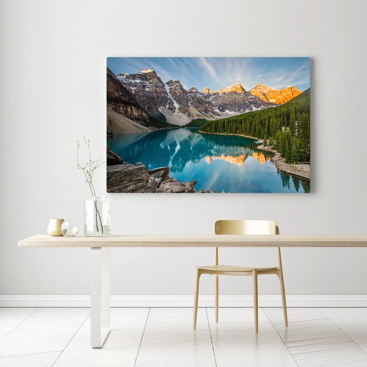 Leinwandbild alpensee im morgenlicht Leinwandbild alpensee im morgenlicht