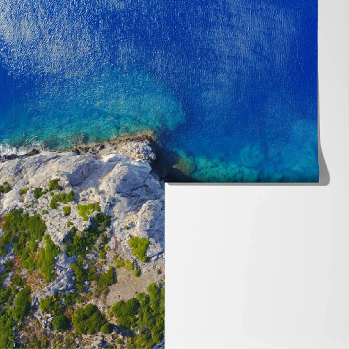 Fototapete luftbild einer felsigen küste Fototapete luftbild einer felsigen küste