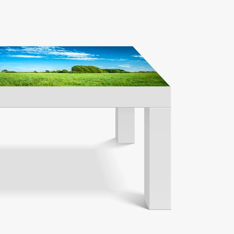 Tischaufkleber und Schreibtischaufkleber sonnige grüne wiese unter blauem himmel Tischaufkleber und Schreibtischaufkleber sonnige grüne wiese unter blauem himmel