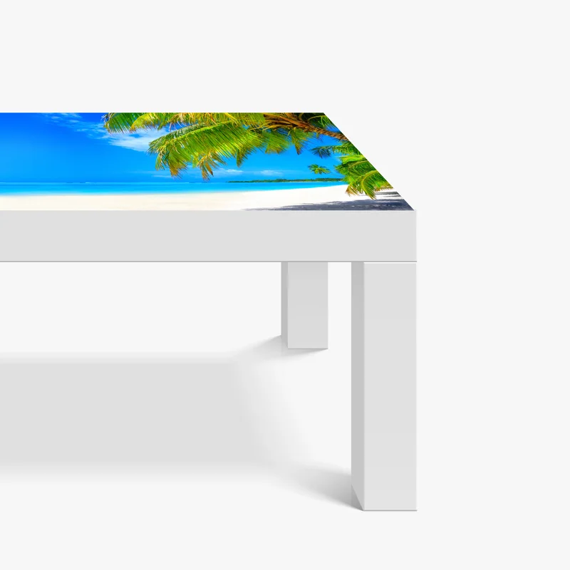 Tischaufkleber und Schreibtischaufkleber tropischer türkisstrand