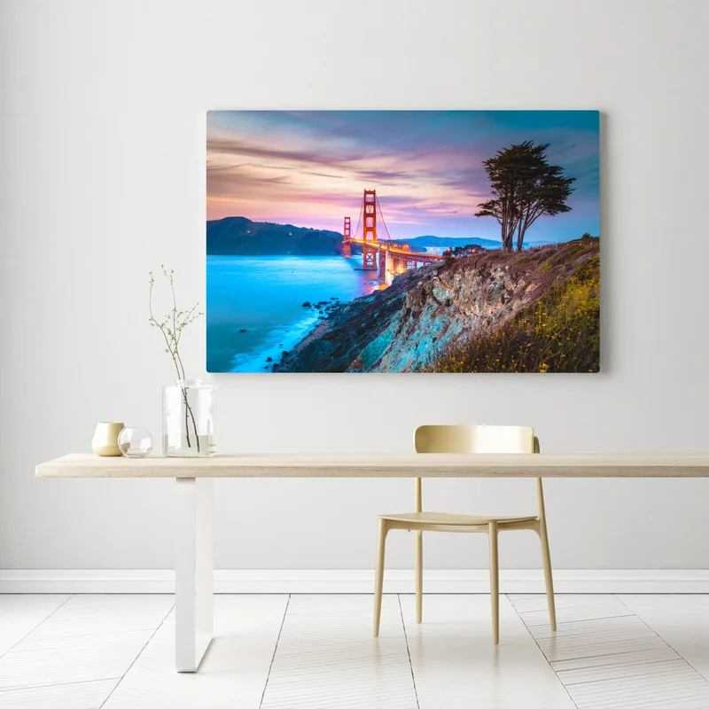 Leinwandbild Golden Gate Bridge bei dämmerung Leinwandbild Golden Gate Bridge bei dämmerung