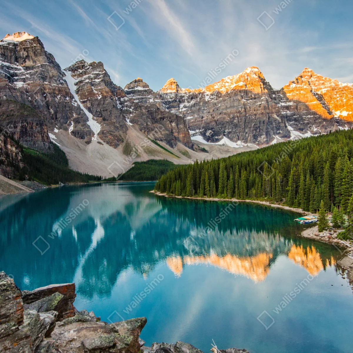 Leinwandbild alpensee im morgenlicht Leinwandbild alpensee im morgenlicht