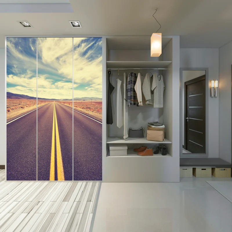 Schrankaufkleber vintage wüstenstraße, Death Valley Schrankaufkleber vintage wüstenstraße, Death Valley